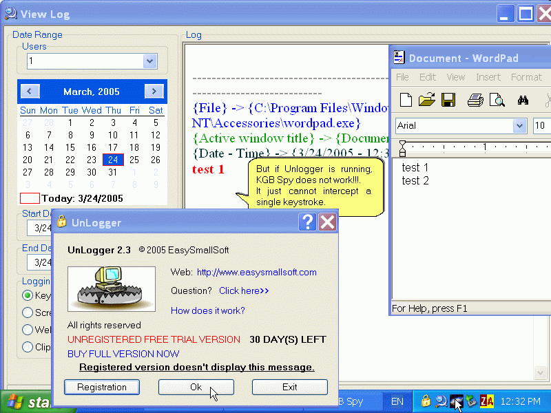 Unlogger Screenshot